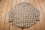 Vintage 1990s Country Shirt Works Plaid Button Up Western Shirt