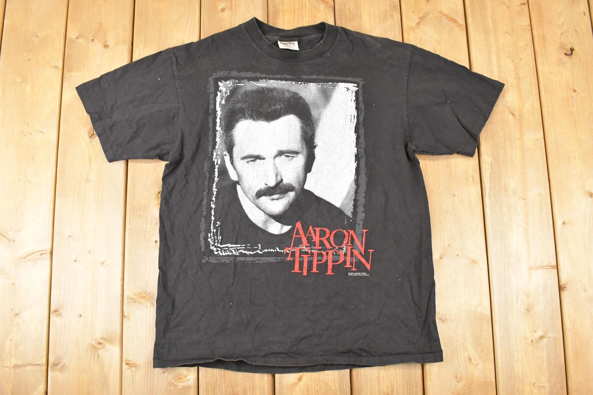 Vintage 1997 Aaron Tippin Greatest Hits Souvenir Band T-Shirt Men's M