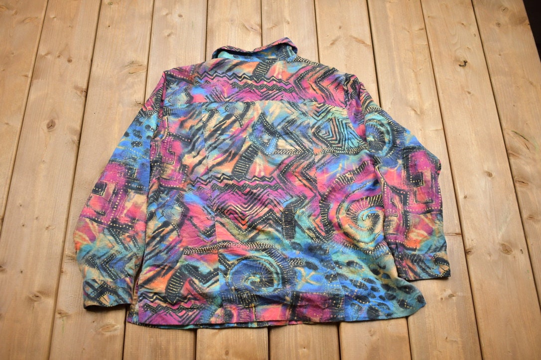 Vintage 1990s Chico Abstract Button Up Shirt