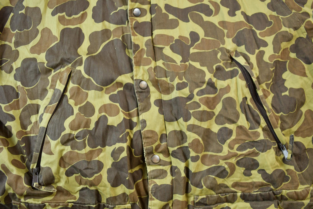 Vintage 1980s Avid Duck Camo Hunting Jacket