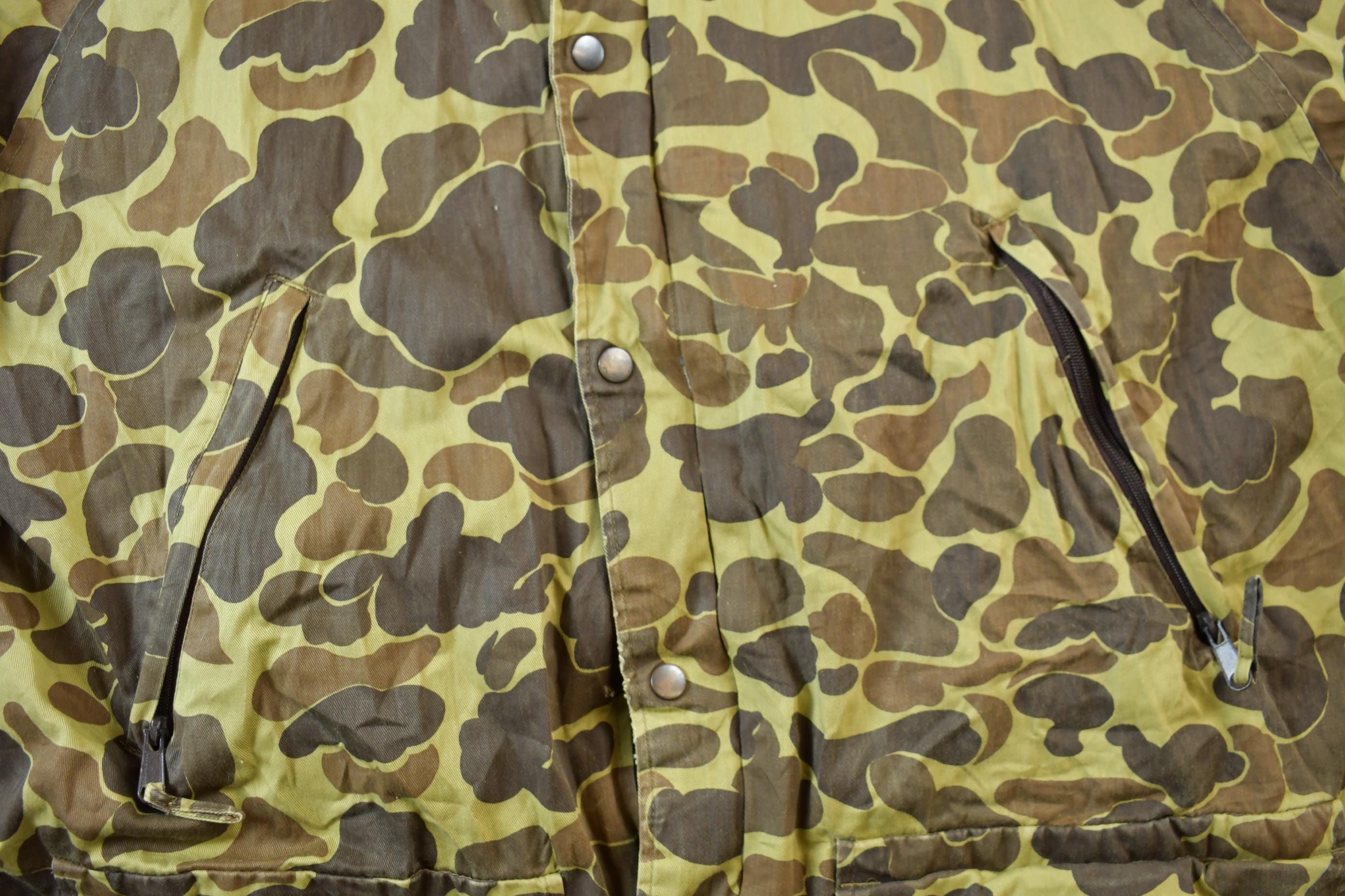 Vintage 1980s Avid Duck Camo Hunting Jacket