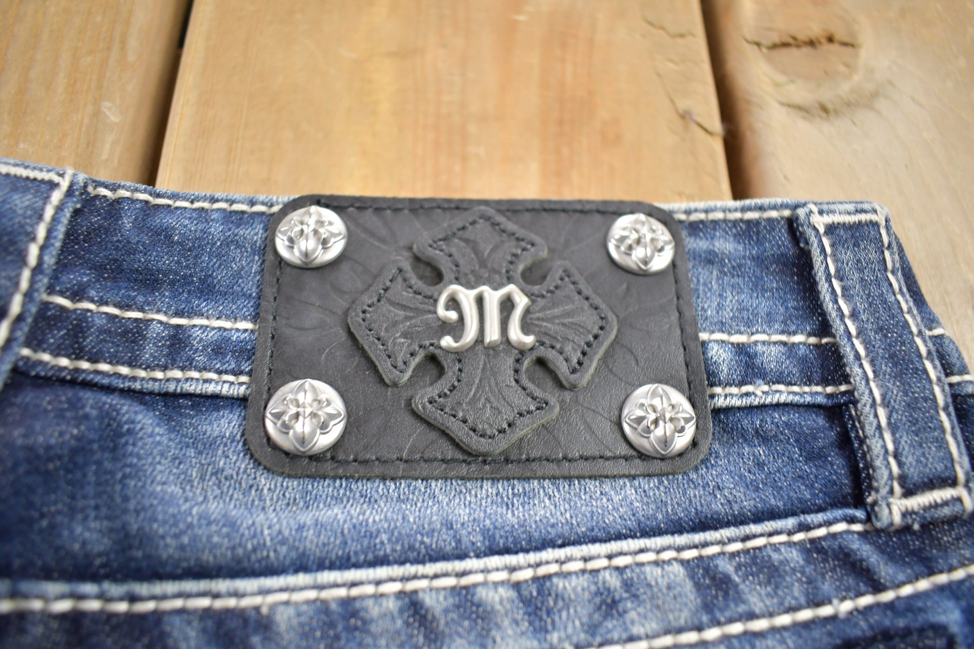 Vintage Y2K Miss Me Bedazzled Low Rise Jeans Size 26x33