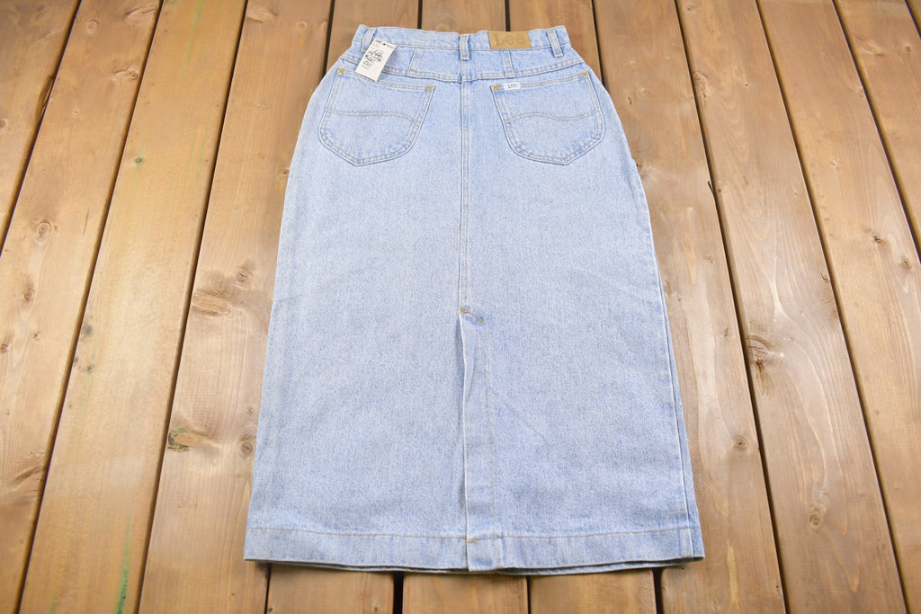 True Vintage 1970's Brand New Long Denim Skirt 26 Inch Waist