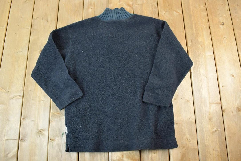 Vintage 1990s Tweety Bird Embroidered Quarter Zip Fleece Sweater