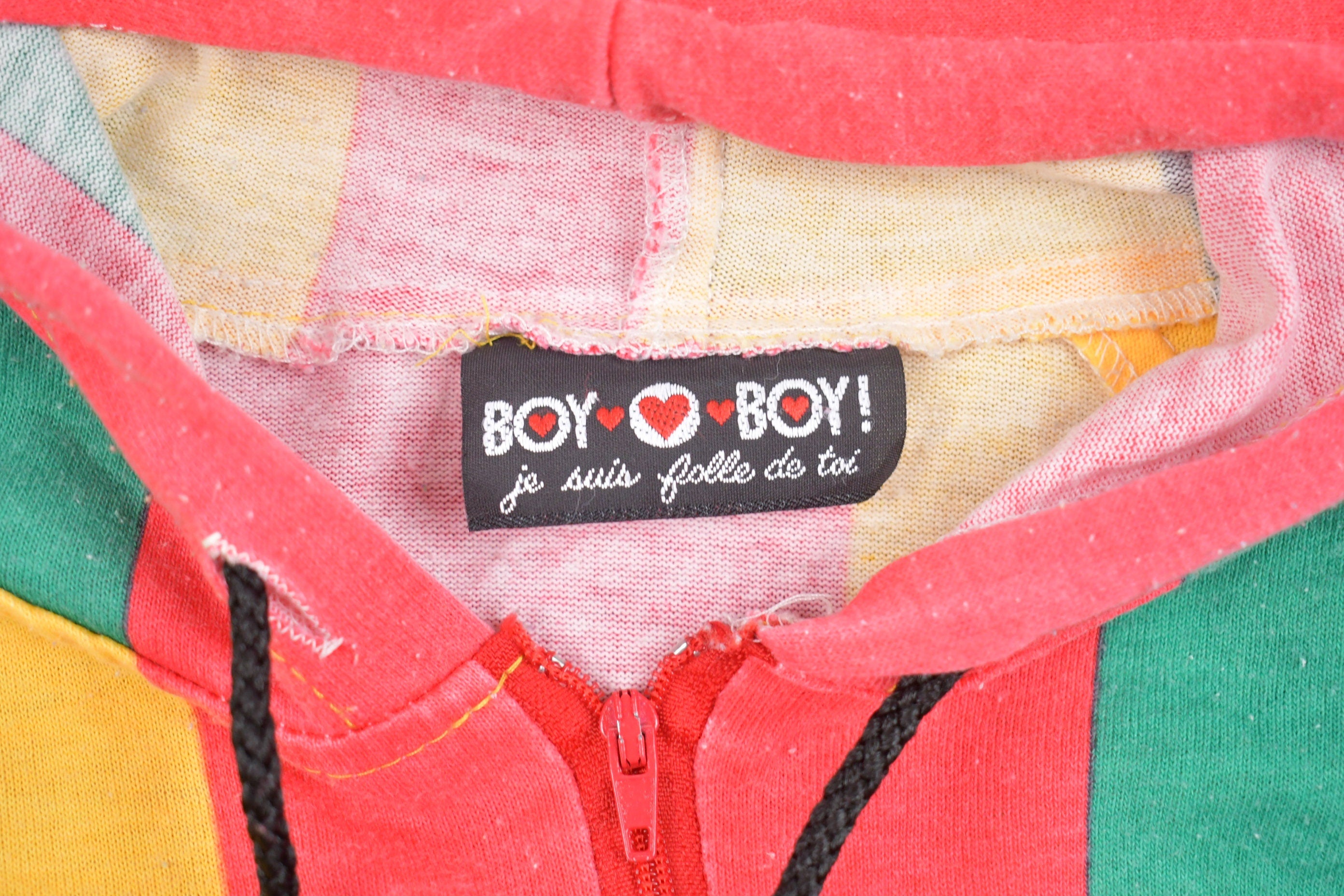 Vintage 1990s Boy-O-Boy Zip Up Graphic Hoodie