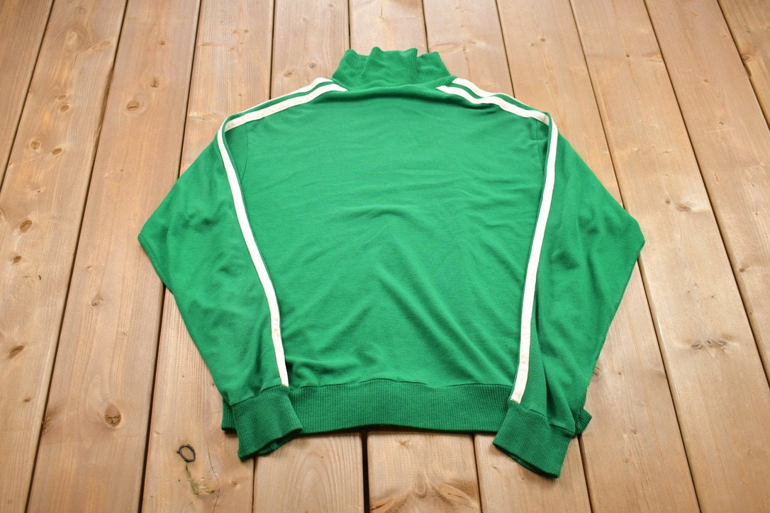 Vintage 1990s Green Zip Up Track Suit Sweatshirt