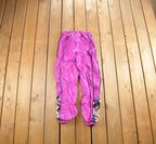 Vintage 1990s Pink Nylon Track Pants Size L