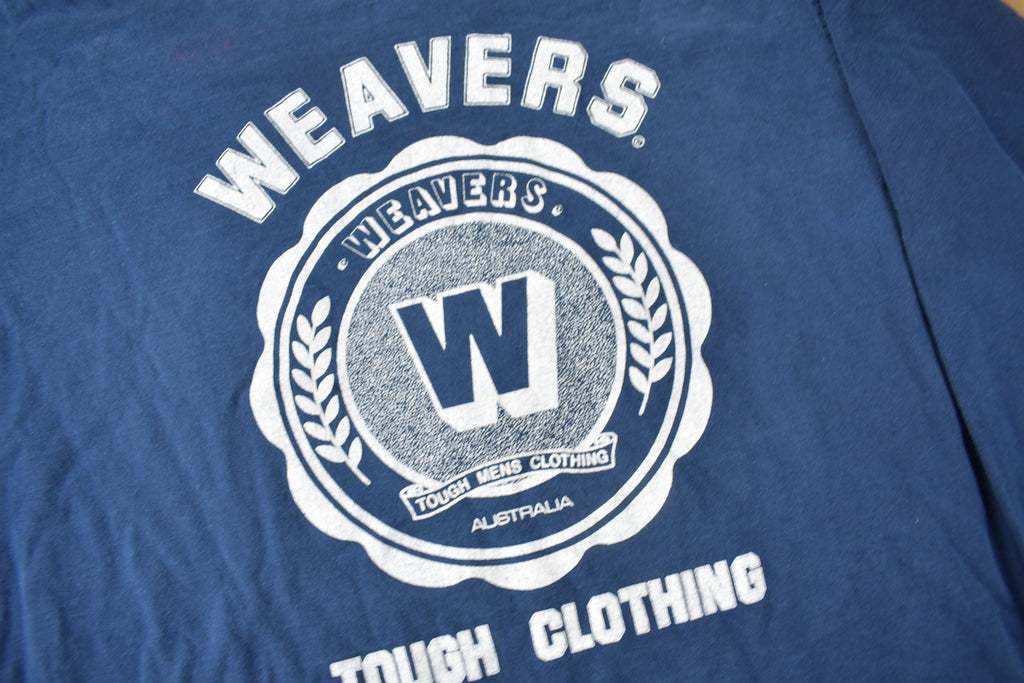 Vintage 1990s Weaver Tough Clothing Long Sleeve Graphic T Shirt Made In USA