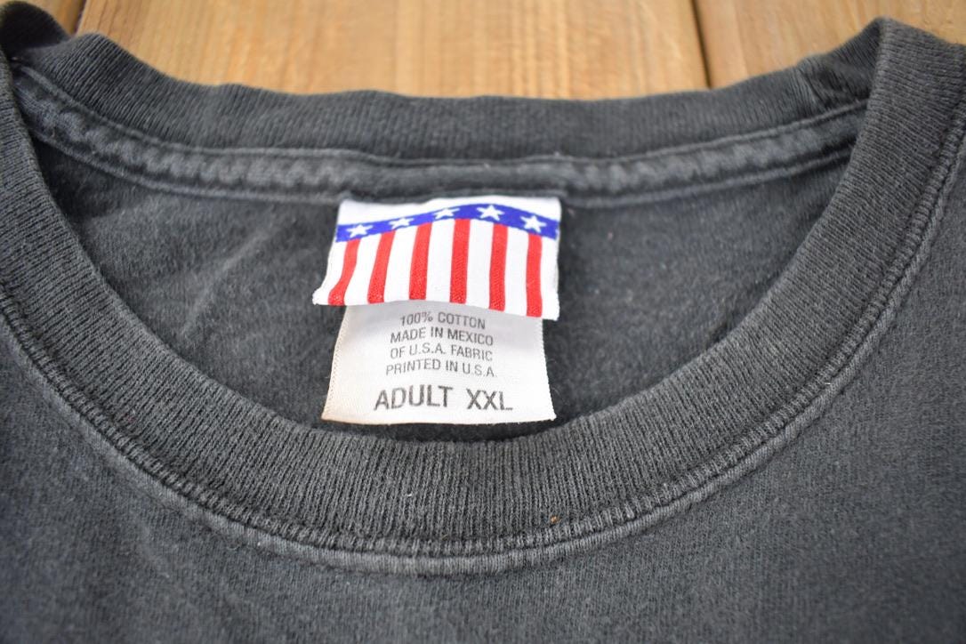 Vintage 1990s USA Biker Souvenir Travel T-Shirt Made In USA