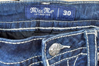 Vintage Y2K Miss Me Bedazzled Low Rise Jeans Size 30 x 31