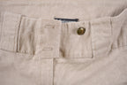 Vintage 1970s Made in France Beige Patterned Flared Trousers Size 26 x 31