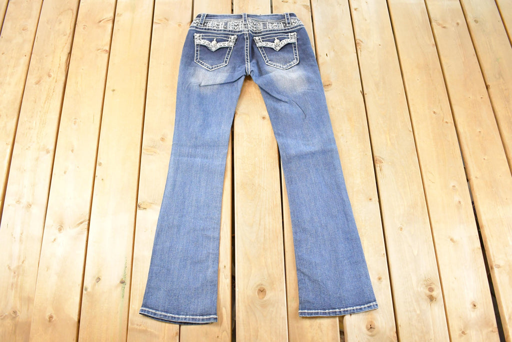 Vintage Deadstock Y2K Grace LA Bedazzled Low Rise Jeans Women's Size 27 x 31