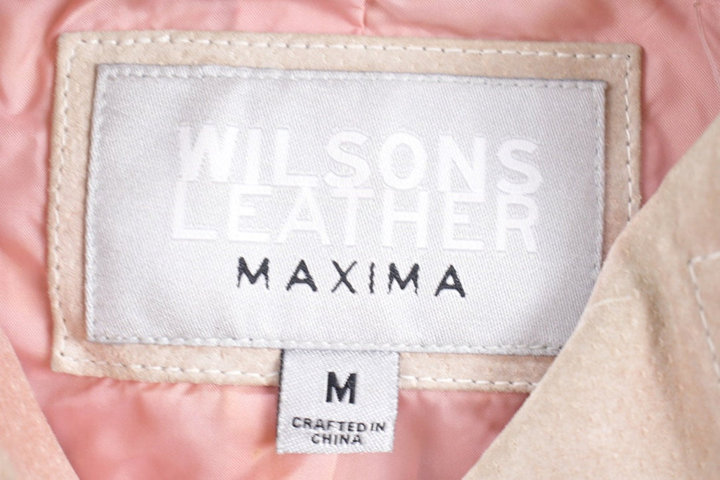 Vintage 1990s Wilsons Leather Maxima Pink Suede Jacket