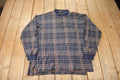 Vintage 1990s Club Room Quarter Button Plaid Collared Crewneck Sweatshirt Size M