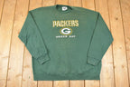 Vintage 1990s Lee Sport Green Bay Packers Embroidered NFL Crewneck Sweatshirt Men's XL
