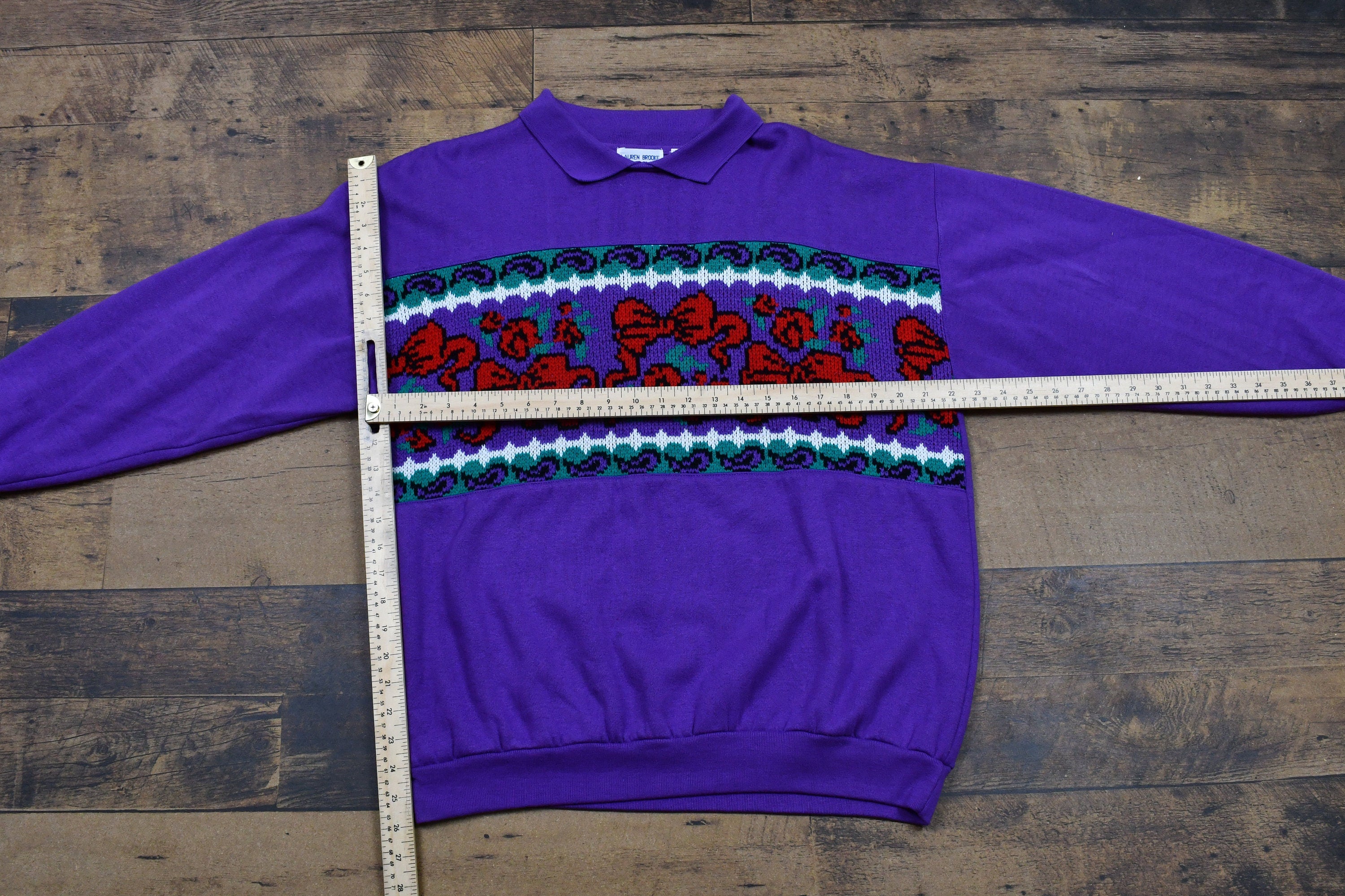 Vintage 1990s Lauren Brooke Collared Crewneck