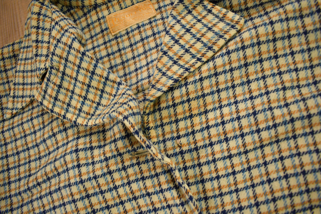 Vintage 1950s Pendleton Plaid Button Up Blazer Jacket