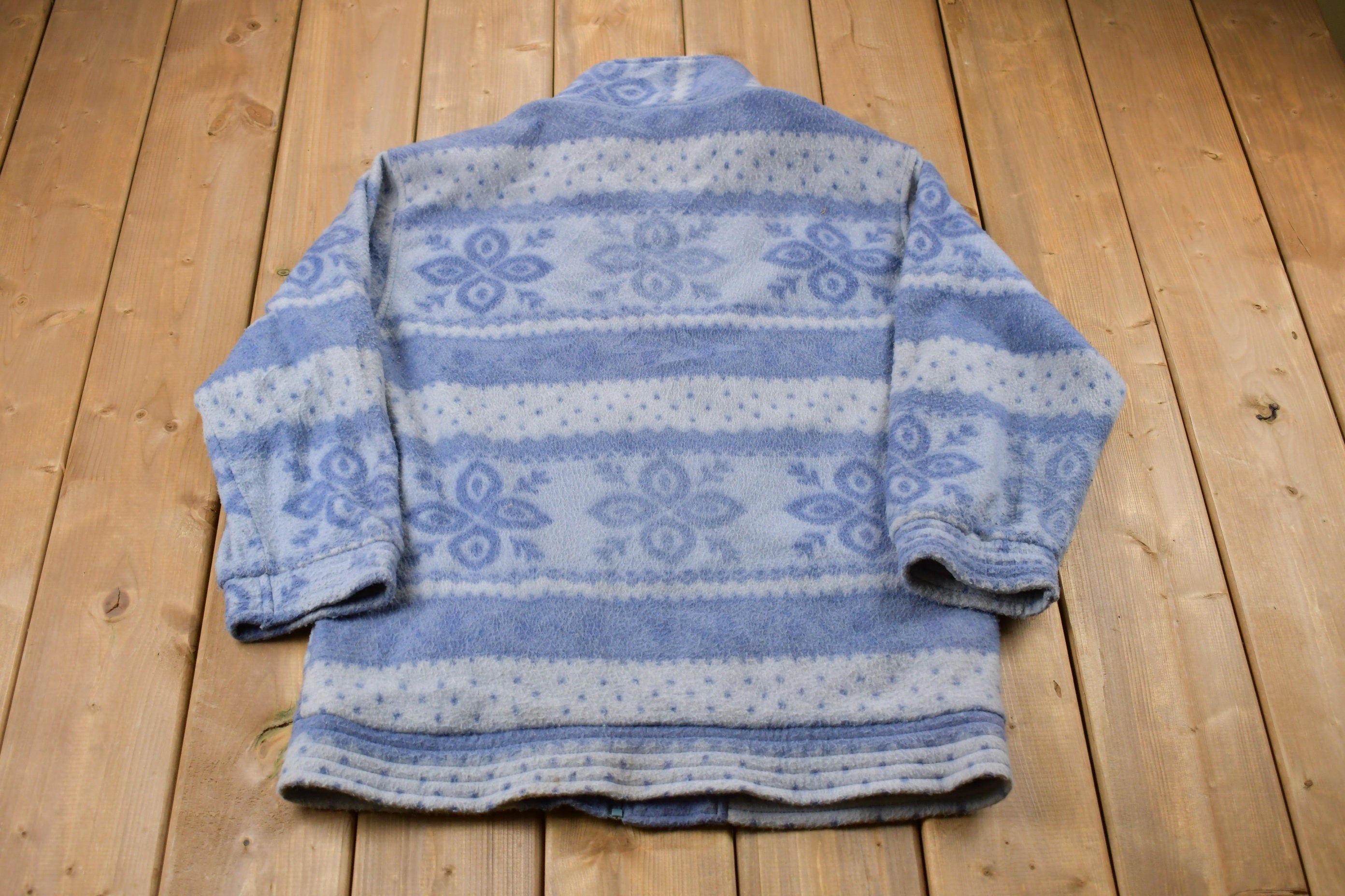 Vintage 1990s Haband! Aztec All Over Print Fleece Sweater