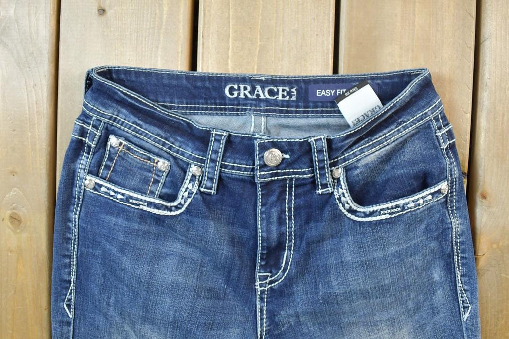 Vintage Y2K Miss Me Bedazzled Low Rise Jeans Size 26x31