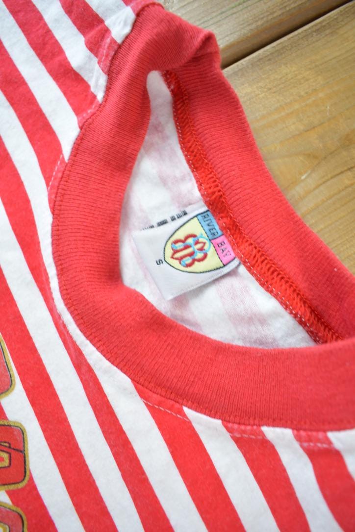 Vintage 1990s Jolly Roger Barbados Striped Souvenir Travel T-Shirt