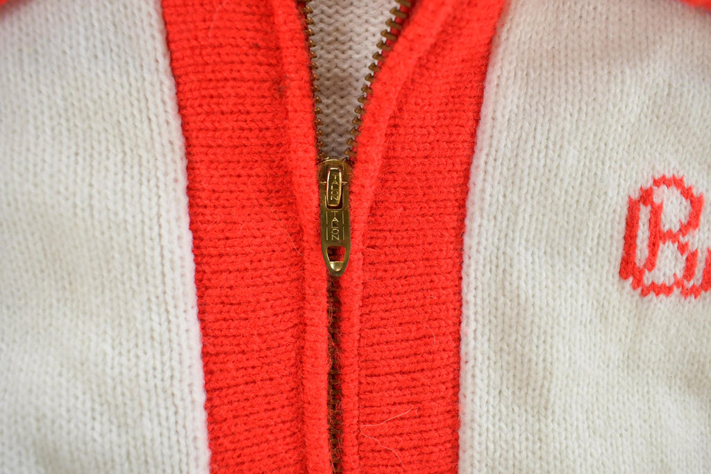 Vintage 1960s Creative Knits By Judy Graf Knit Full Zip Sweater Women's Medium /
