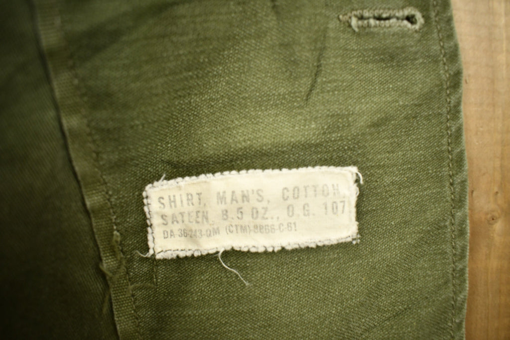 Vintage 1970s OG 107 Military Button Up Shirt