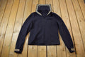 Vintage 1940s Navy Wool WW2 Pull Over Marine Unifrom Jacket