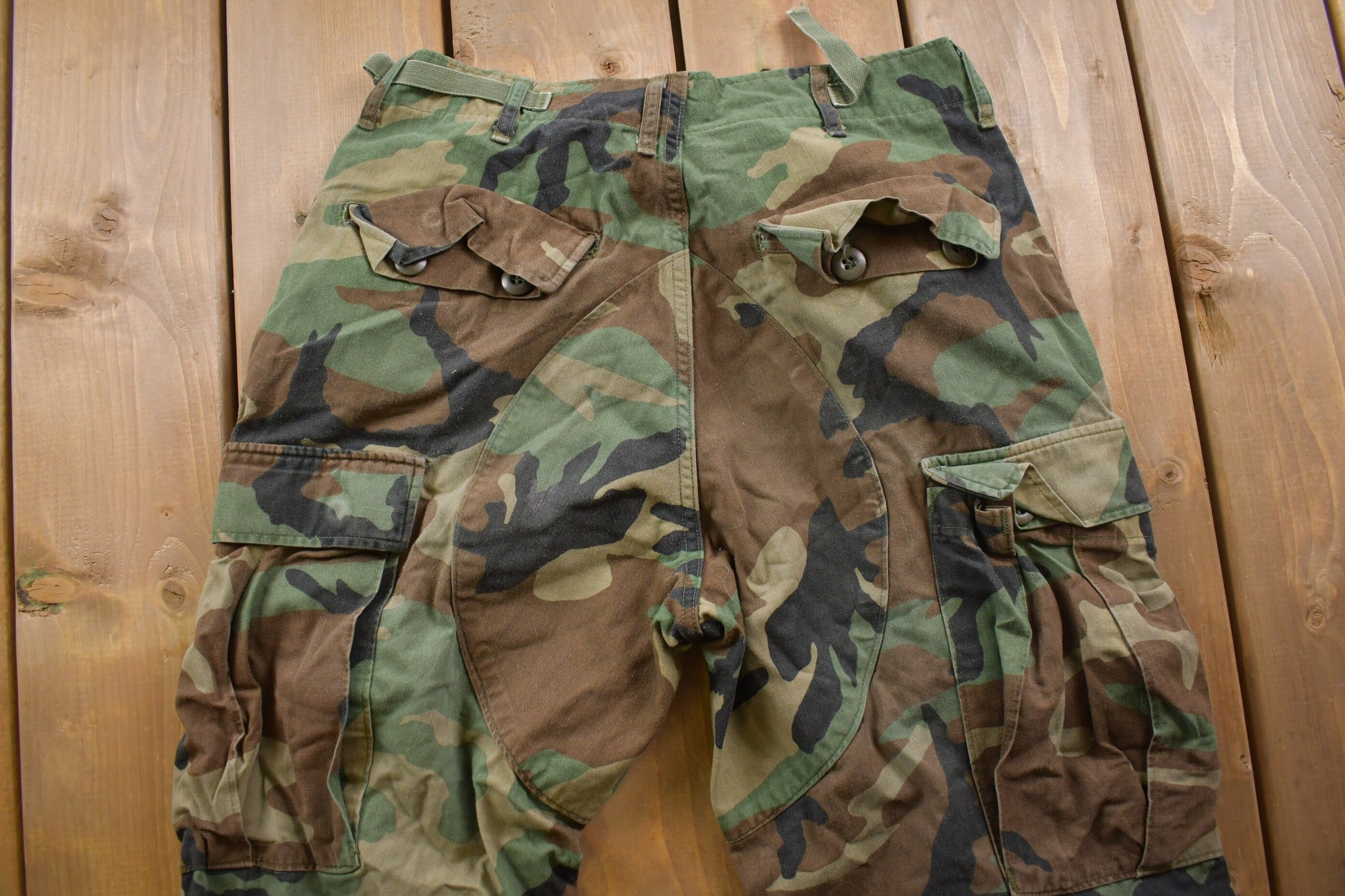 Vintage 2001 Military Woodland Camouflage Cargo Pocket Pants 30 x 30