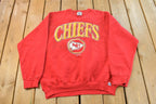 Vintage 1990s Kansas City Chiefs Crewneck Sweatshirt Men's XL / 90s NFL Football / Sportswear / Gridiron / Logo 7 / Made in USA