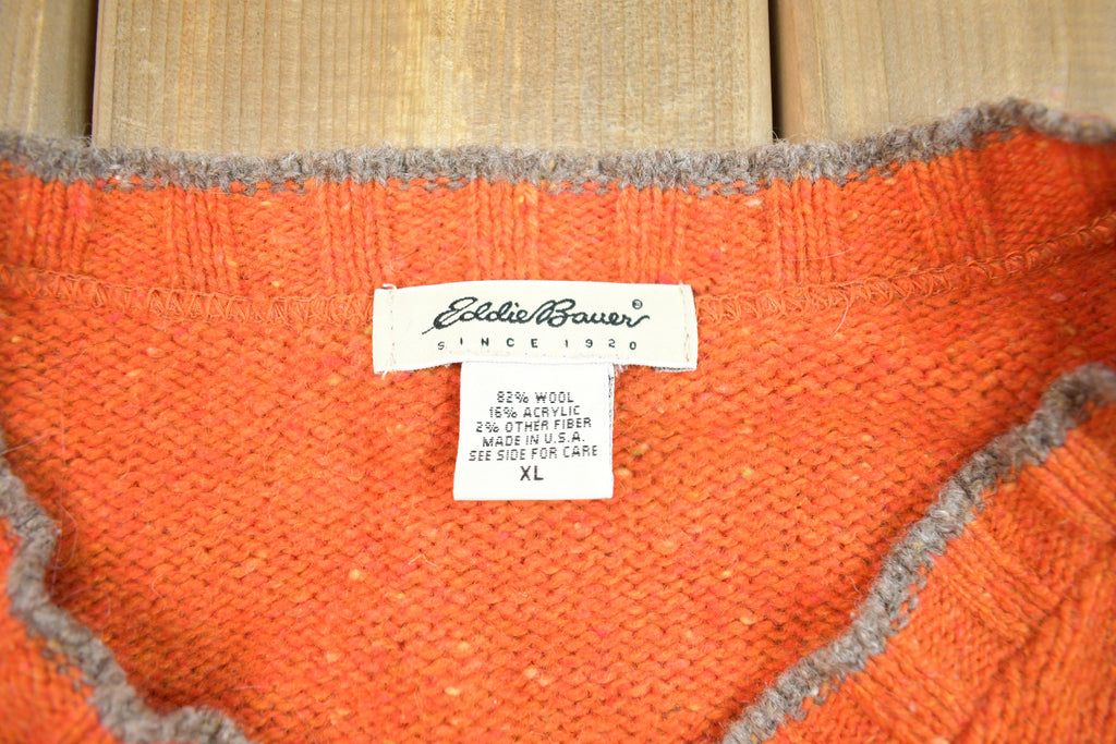 Vintage 1990s Eddie Bauer Knit Crewneck Sweater Made In USA