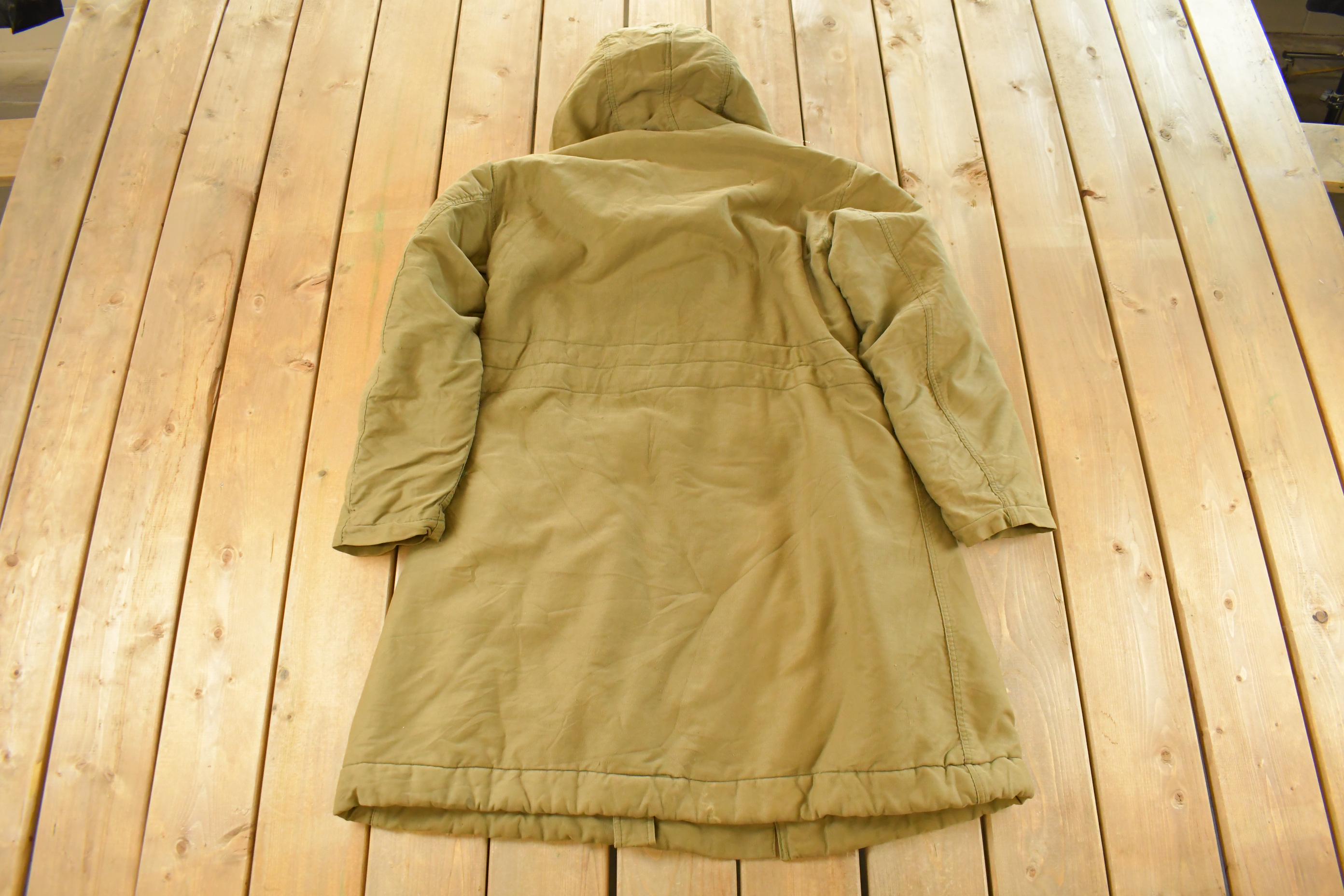 Vintage 1940s WW2 Navy Alpaca Lined Deck Coat Men's Medium /