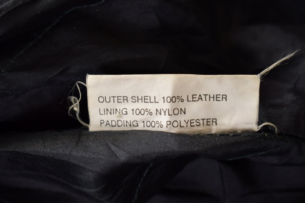 Vintage 1990s First Genuine Leather Biker Jacket