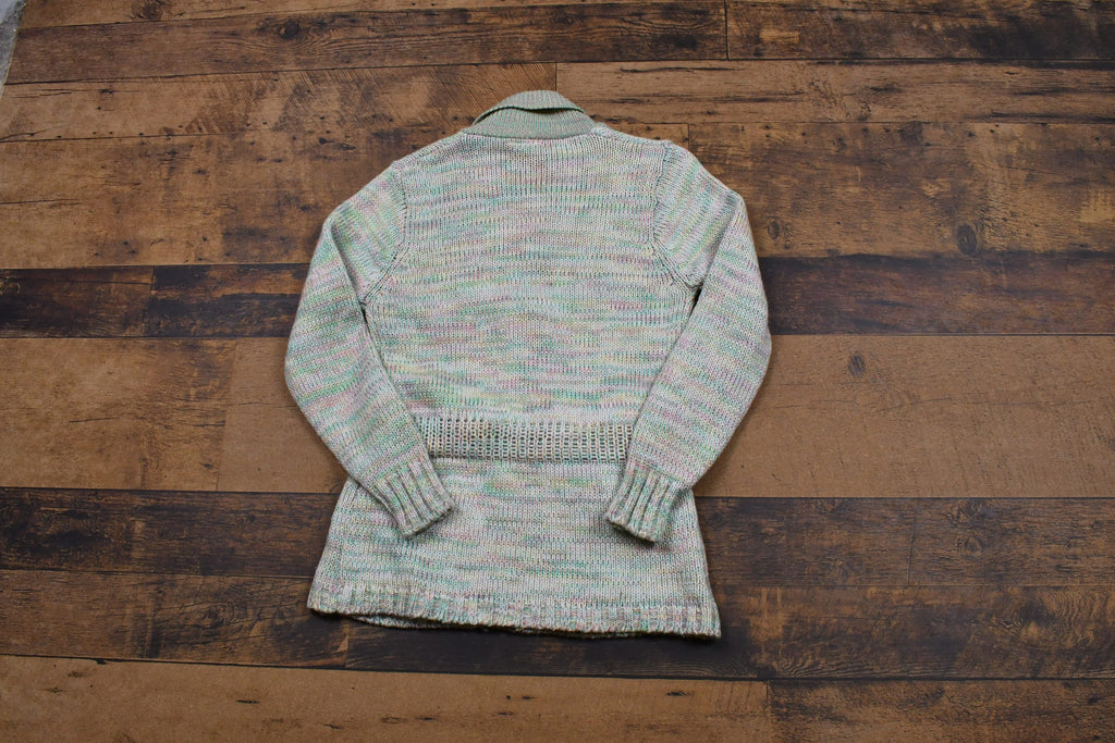 Vintage 1980s Sanroy Button Up Knit Sweater /