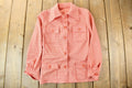 True Vintage 1950s Micro Plaid Button Up Blouse Size Womens Small