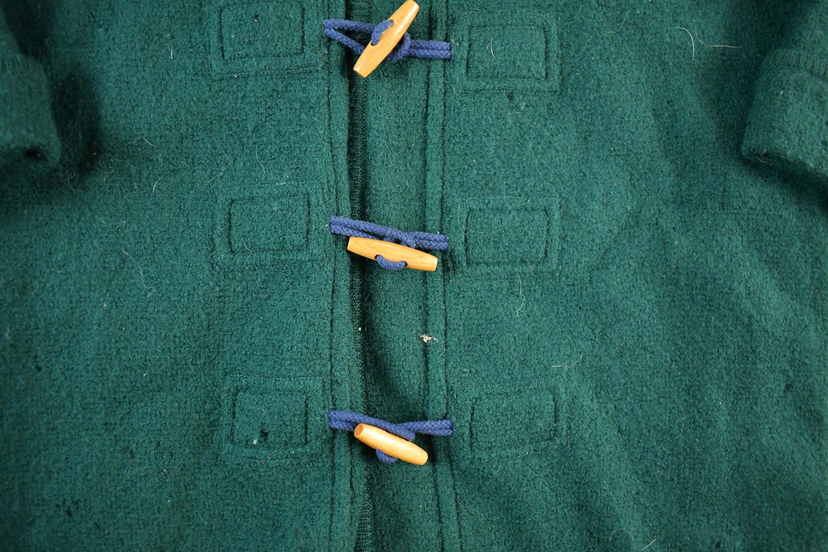 Vintage 1990s The Eagle's Eye Wool Full Length Over Coat Men's Small