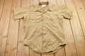 Vintage 1990s Blank Beige U.S.M.C. Military Button Up Shirt