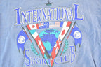 Vintage 1990s International Sports Club Crewneck Sweatshirt Men's L  Made In USA  90s Souvenir Crewneck  Vintage Souvenir Crewneck