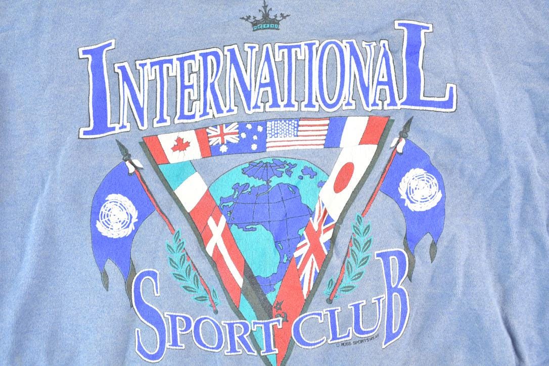Vintage 1990s International Sports Club Crewneck Sweatshirt Men's L  Made In USA  90s Souvenir Crewneck  Vintage Souvenir Crewneck