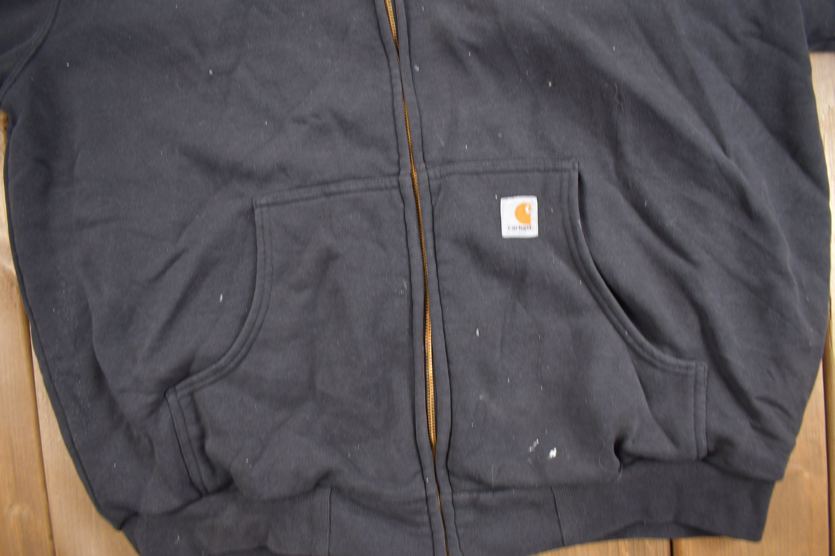 Vintage 1990s Carhartt Thermal Lined Heavy Weight Zip Up Hoodie