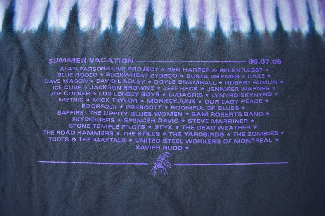 Vintage 2000s Cisco Blues Fest Tye Dye Souvenir Travel Single Stitch T Shirt Made In USA
