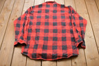 Vintage 1980s Melton Plaid Button Up Shirt  1980s Button Up  Vintage Flannel  Plaid Flannel  Casual Shirt  Formal Shirt  Made In USA