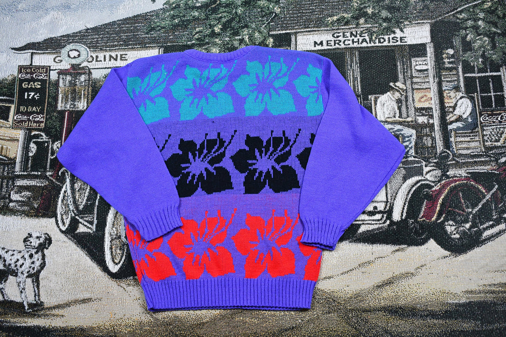 Vintage 1990s Floral Knitted Sweater