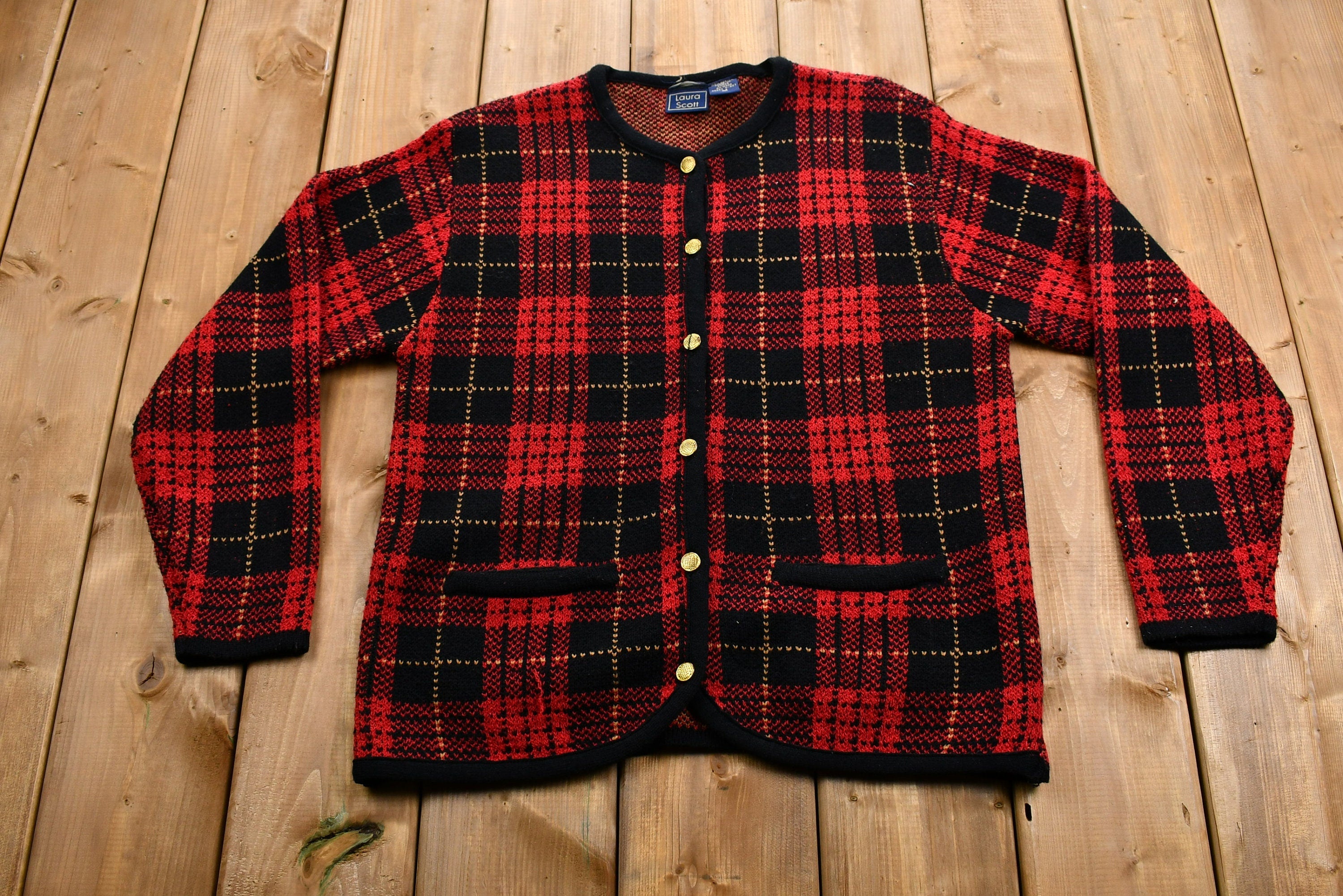 Vintage 1990s Knit Button-Up Cardigan