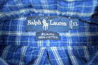 Vintage 1990s Ralph Lauren Embroidered Plaid Flannel Button Up Shirt