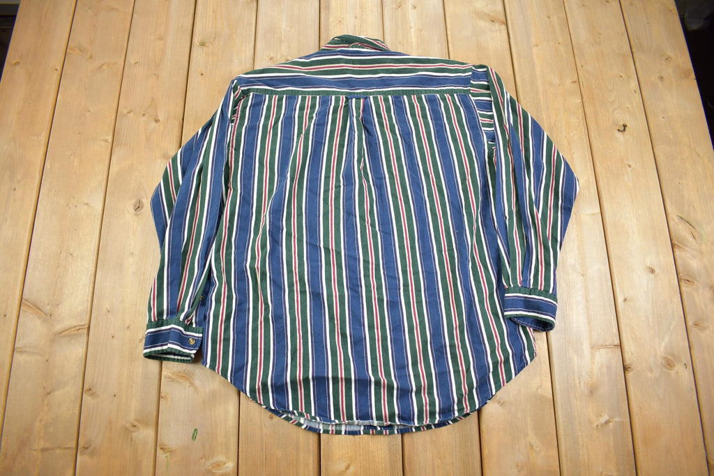 Vintage 1990s KnightsBridge Striped Long Sleeve Dress Shirt