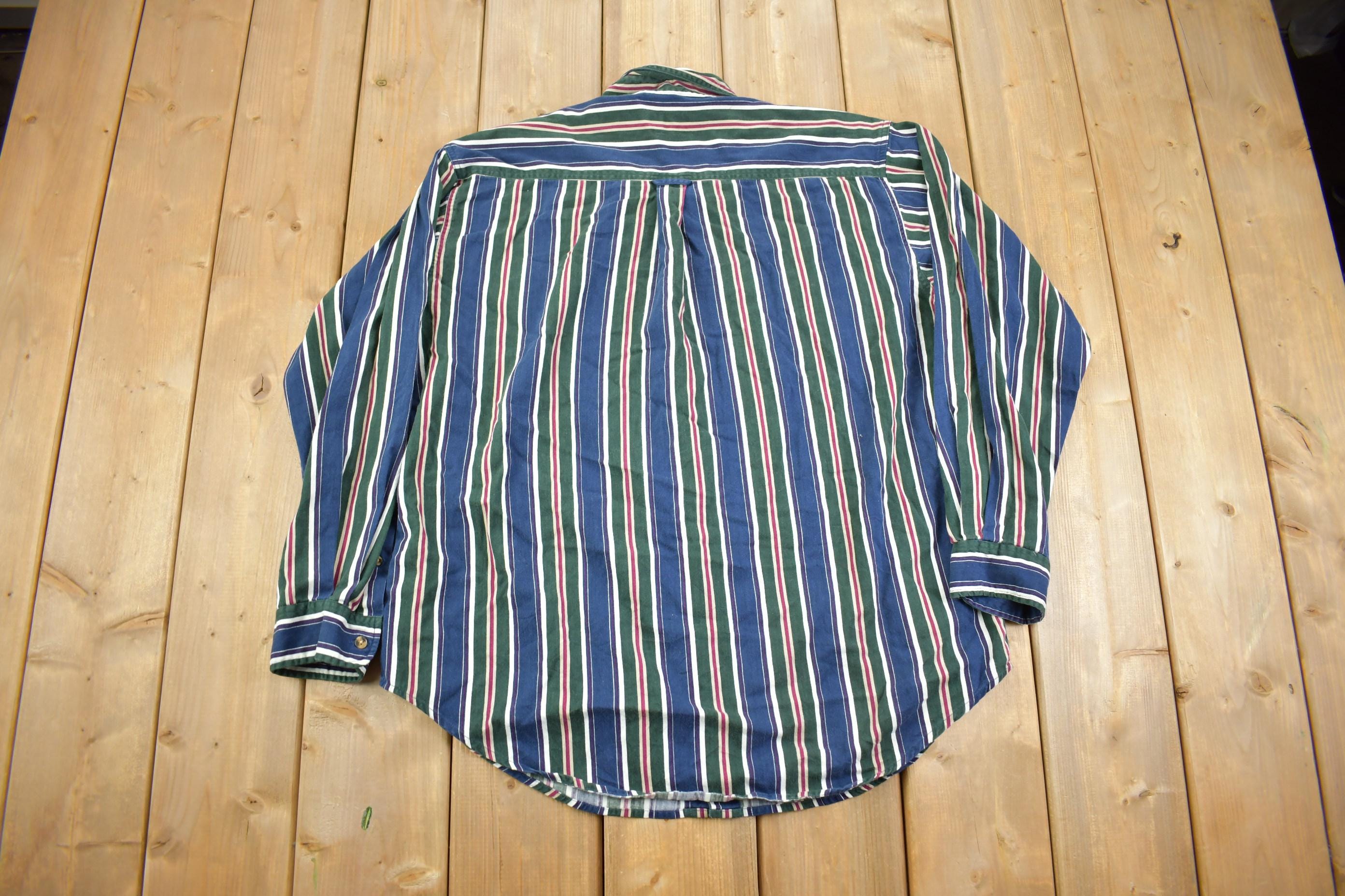 Vintage 1990s KnightsBridge Striped Long Sleeve Dress Shirt
