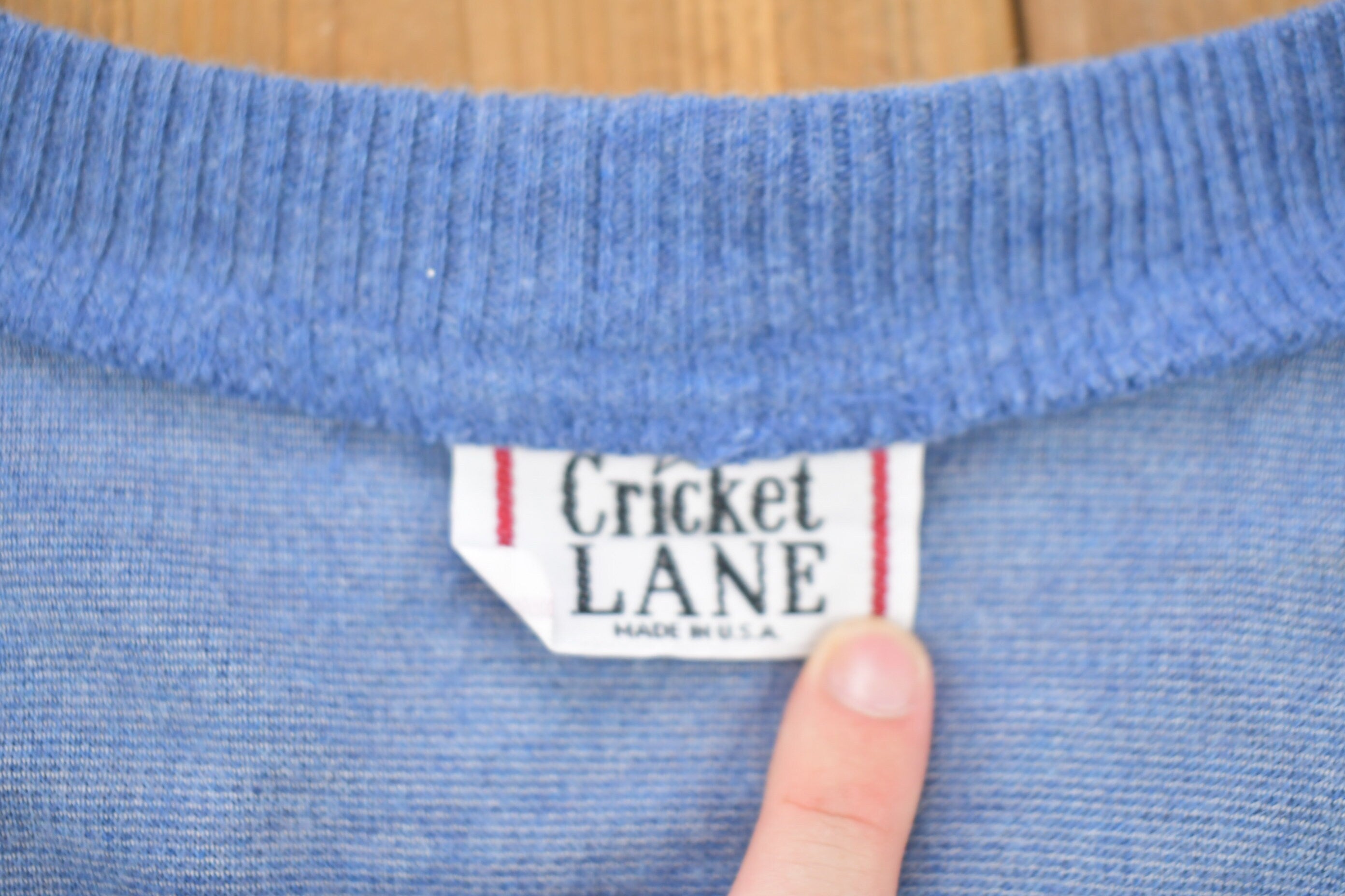 Vintage 1990s Knitted Blue Cardigan Sweater