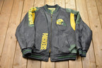 Vintage 1990s Green Bay Packers NFL Leather Bomber Jacket