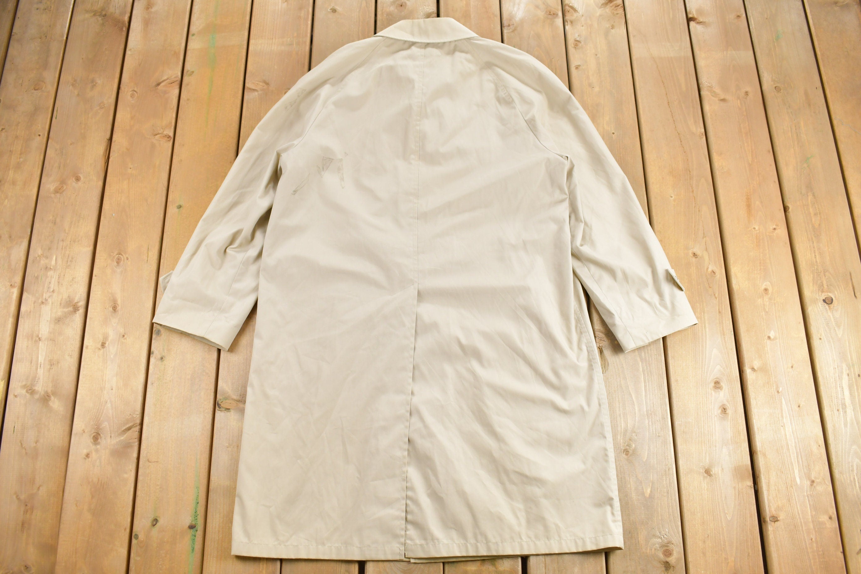 Vintage 1980s Full Length Trench Coat Jacket
