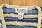 Vintage 1990s Gina Peters Knit Cardigan Sweater Vest